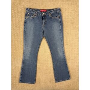 Vintage LEVI'S Women's 518 Sz 11 JR M (30x30) Superlow Stretch Denim Jeans #1332